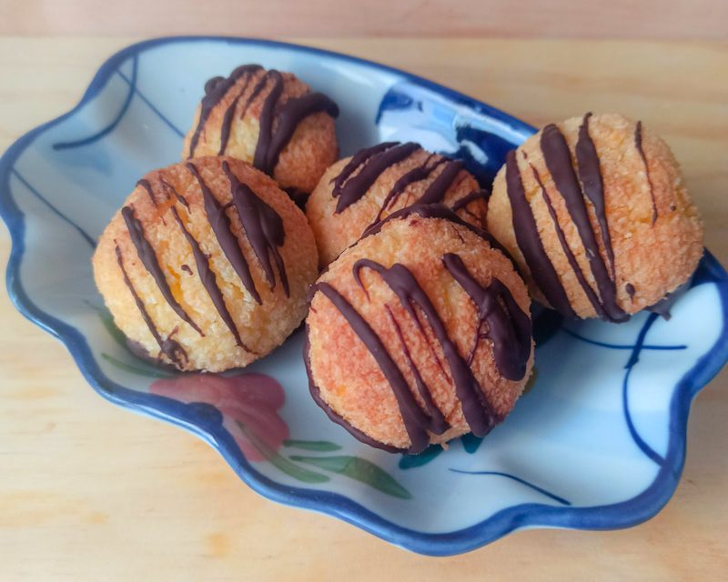 Cocadas sin gluten con chocolate