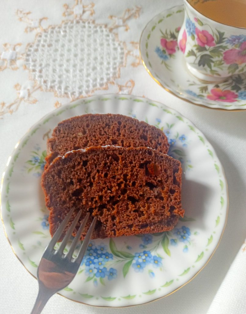 Bizcocho de peras y cacao sin gluten