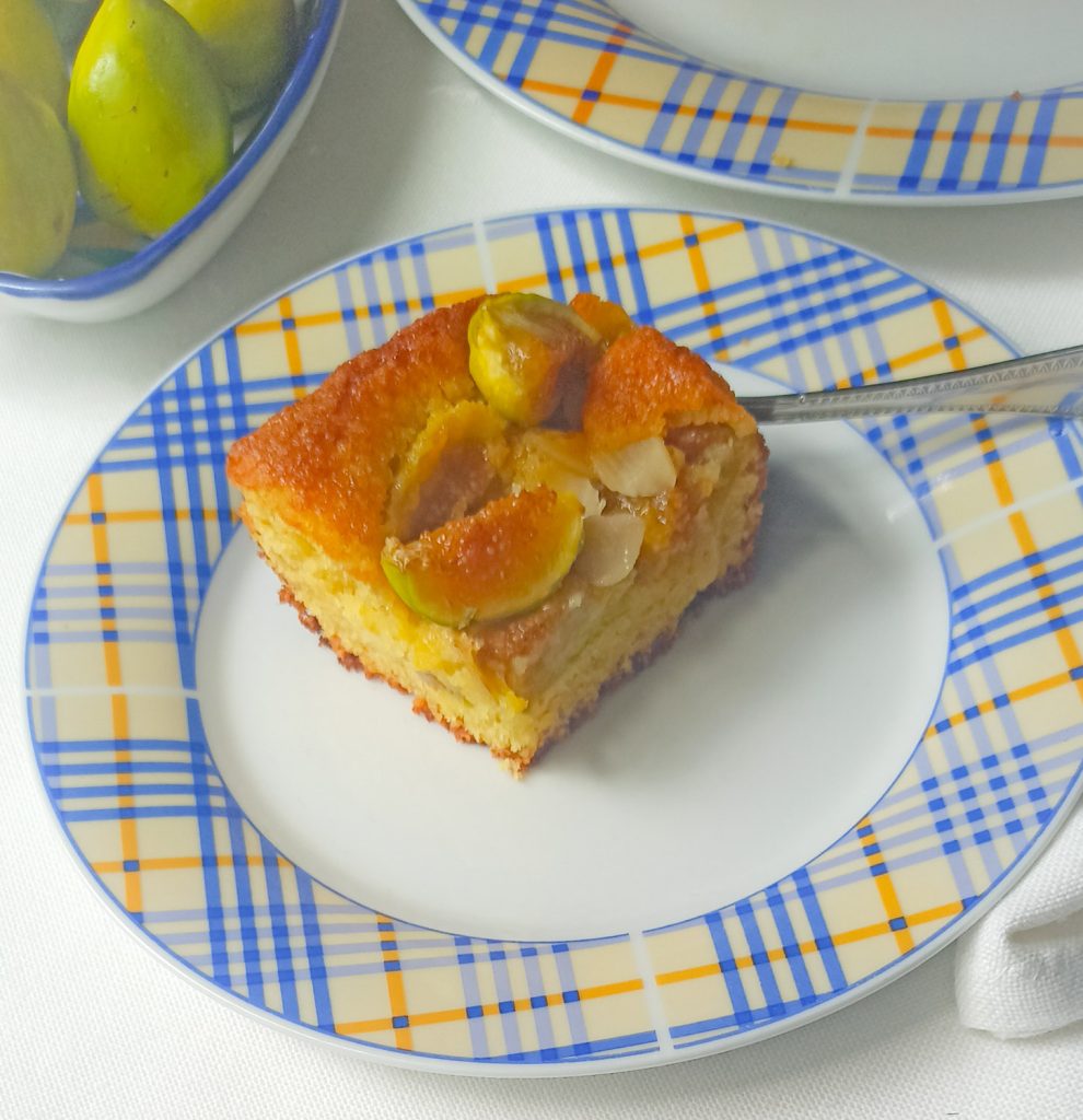 Tarta sin gluten de higos con almendras y miel