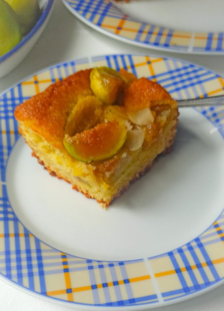 Tarta sin gluten de higos con almendras y miel