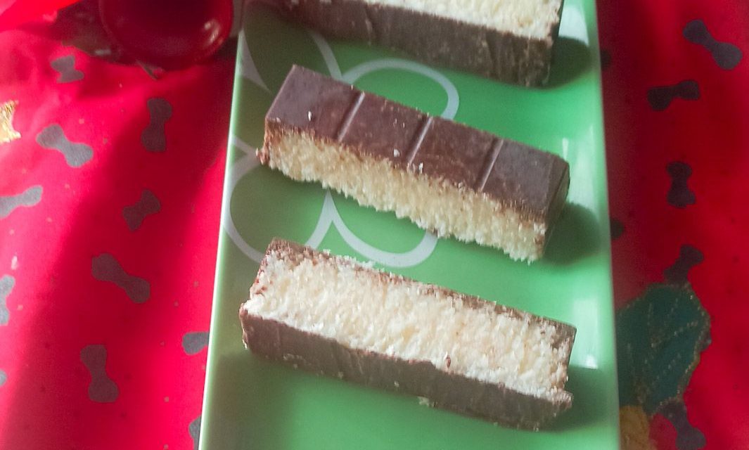 Turrón de coco y chocolate sin gluten